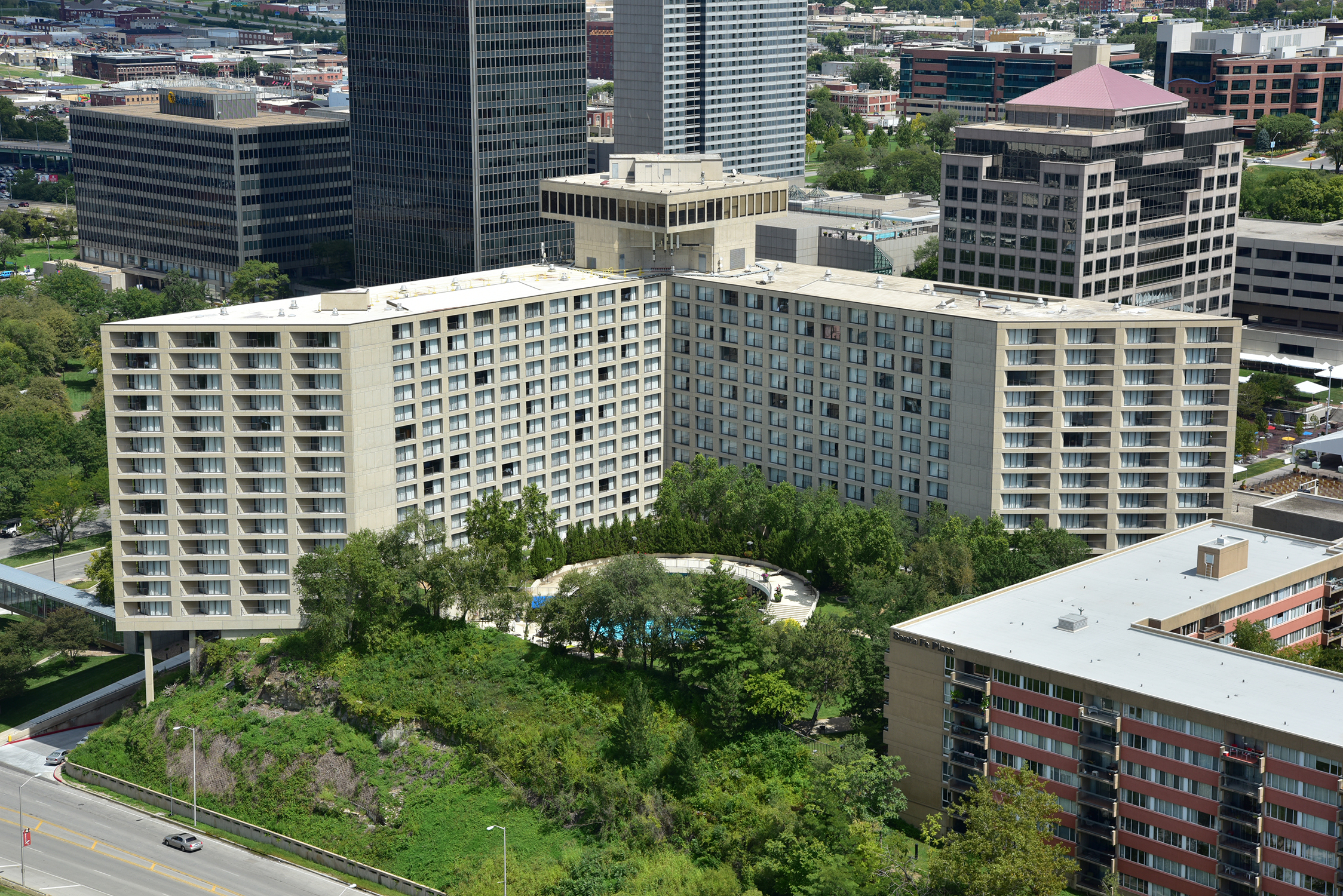 Exterior photo of the Westin from above